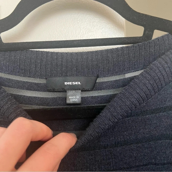 Diesel Top with Denim Sleeves- Size XS; Never Worn - Picture 4 of 9